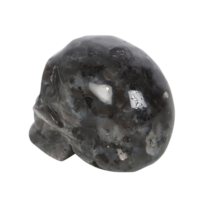 Black Labradorite Crystal Skull - Abundance and Protection in Your Hand