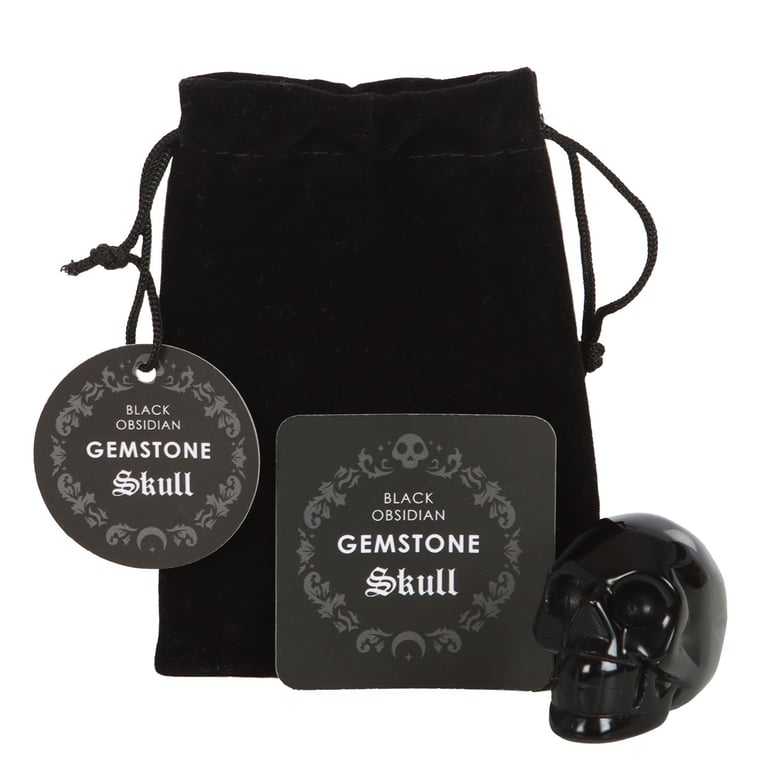 Black Obsidian Crystal Skull - Purification and Protection Stone
