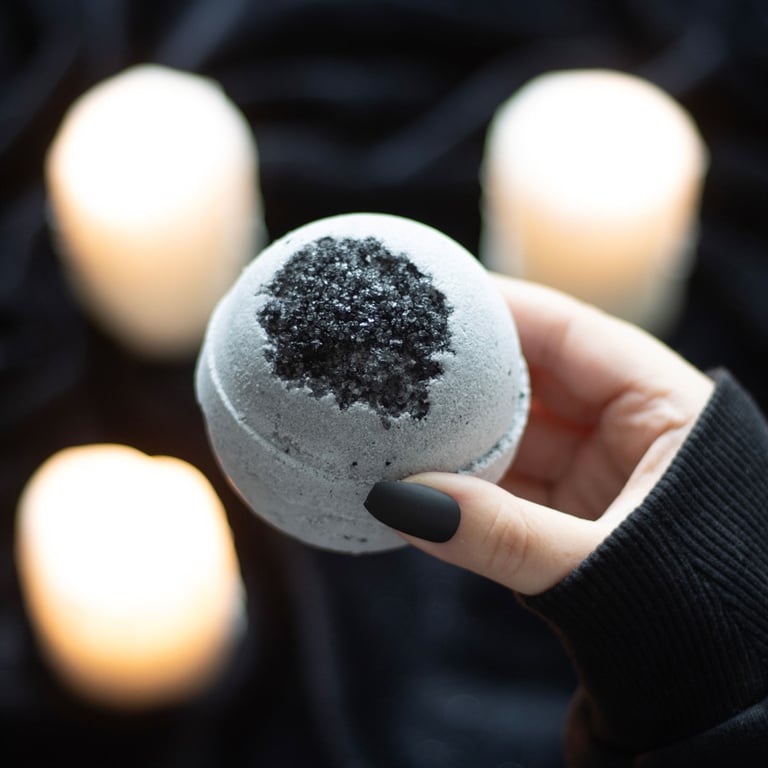 Dark Depths Charcoal Exfoliating Bath Bomb - Cruelty Free UK Made