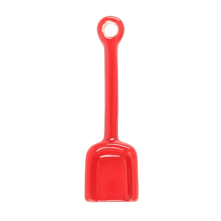 Ceramic Bucket Shaped Mug with Red Spade Spoon - Seaside Inspired Design