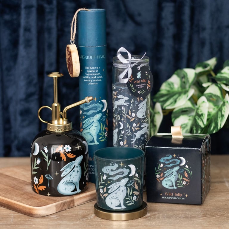 Midnight Hare 7 Day Wild Tulip Vegan Wax Candle - 70 Hour Burn Time