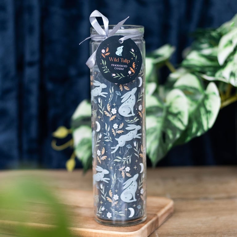 Midnight Hare 7 Day Wild Tulip Vegan Wax Candle - 70 Hour Burn Time
