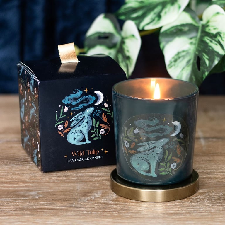 Midnight Hare Wild Tulip Vegan Paraffin Wax Candle - 25 Hour Burn Time
