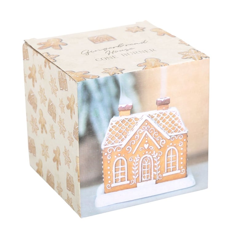 Gingerbread House Incense Cone Burner - Festive Smoky Christmas Decoration