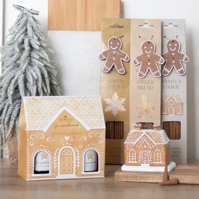 Gingerbread House Incense Cone Burner - Festive Smoky Christmas Decoration