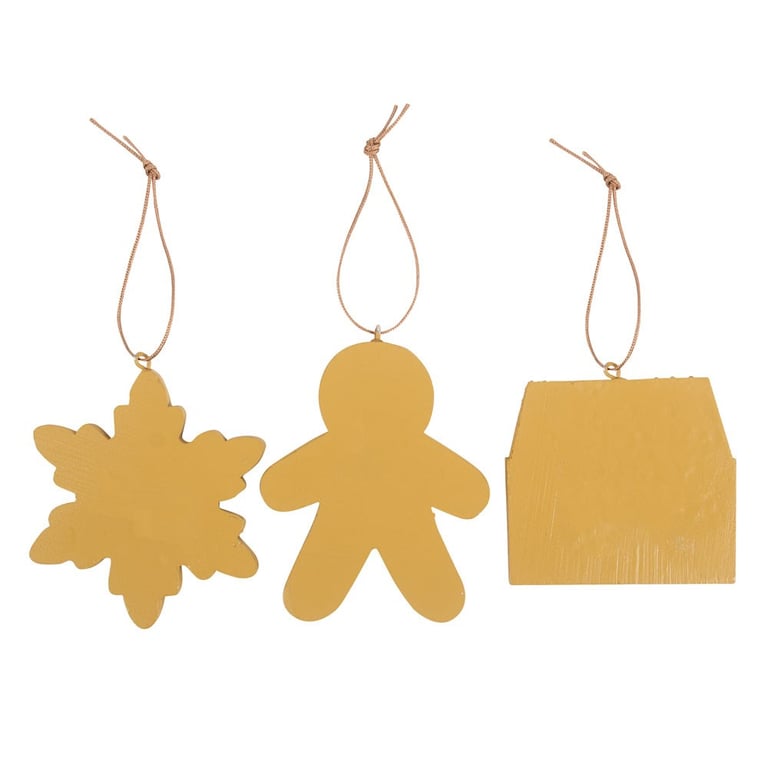 Gingerbread Gingerbread Hanging Christmas Tree Decorations - Set of 3