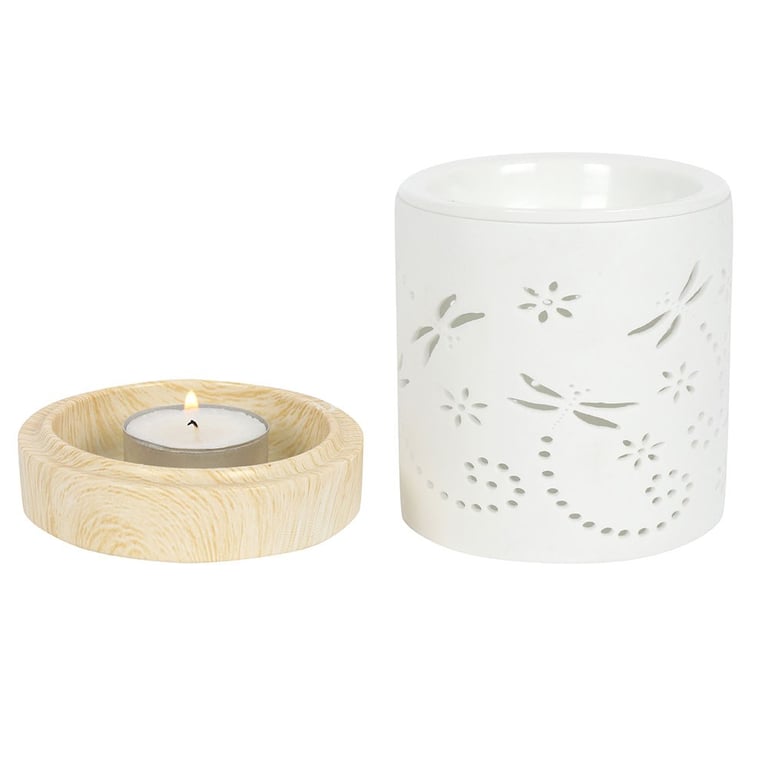 Dragonfly Matte Ceramic Oil Burner - Contemporary Home Fragrance Device