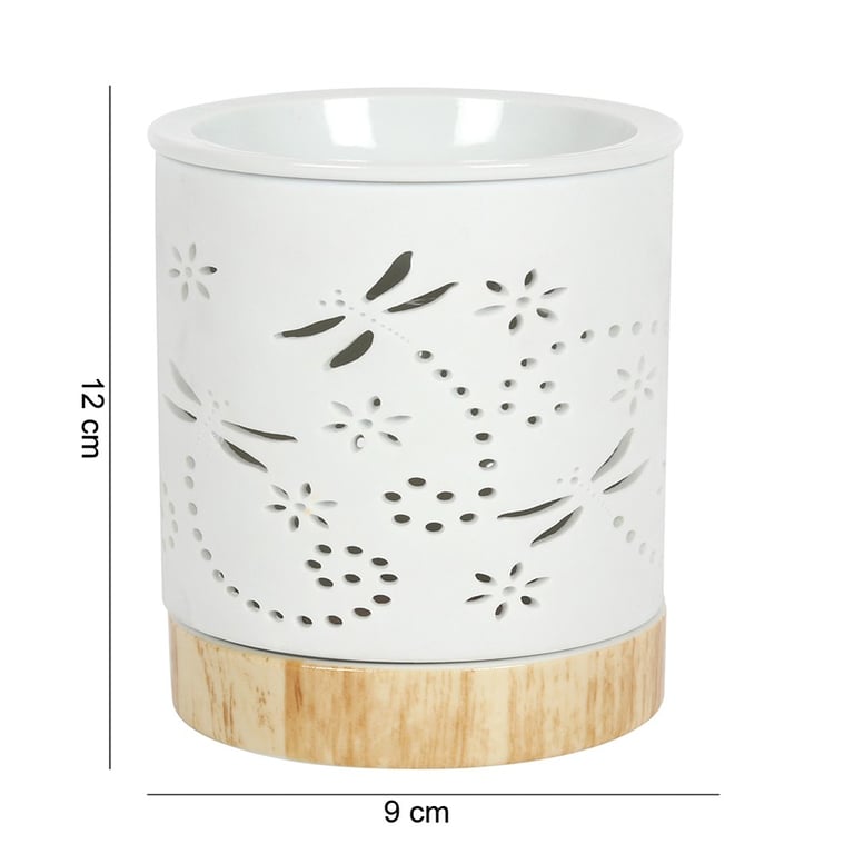 Dragonfly Matte Ceramic Oil Burner - Contemporary Home Fragrance Device