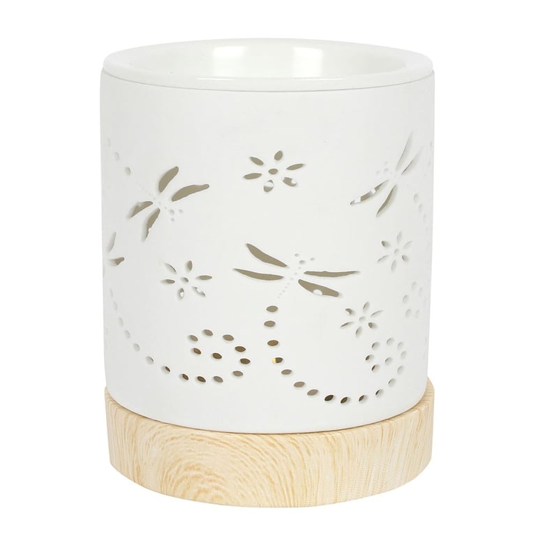Dragonfly Matte Ceramic Oil Burner - Contemporary Home Fragrance Device