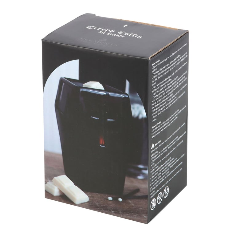 Gothic Coffin Oil Burner - Unique Ambient Light Decoration