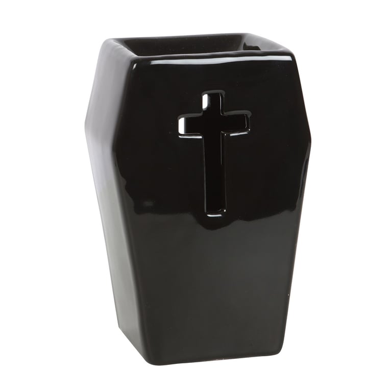 Gothic Coffin Oil Burner - Unique Ambient Light Decoration