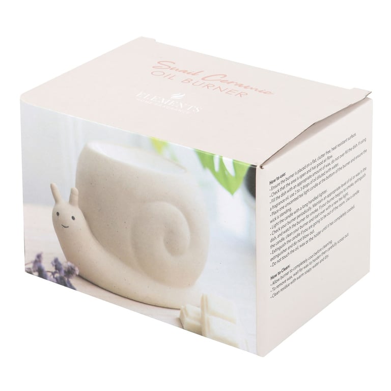 Contemporary Stone Snail Oil Burner - Home Fragrance Diffuser & Wax Melt Warmer