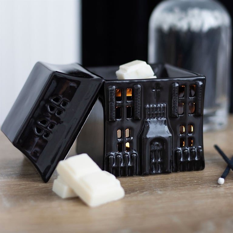 Haunted House Oil Burner - Flickering Flame Gothic Decor Diffuser