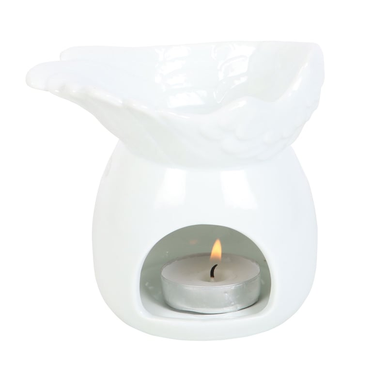 Angel Wing Oil Burner - Elegant Home Fragrance Diffuser and Decorative Wax Melt Holder