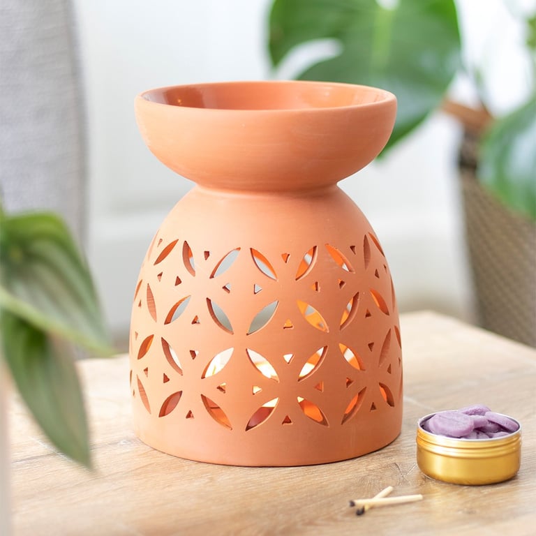 Giant Terracotta Oil Burner for Home Fragrance and Bug Repellent