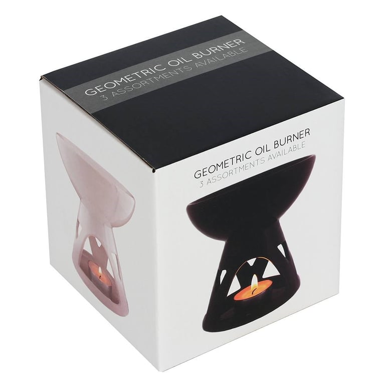 Black Oil Burner and Wax Warmer - Modern Home Decor with Simple Design