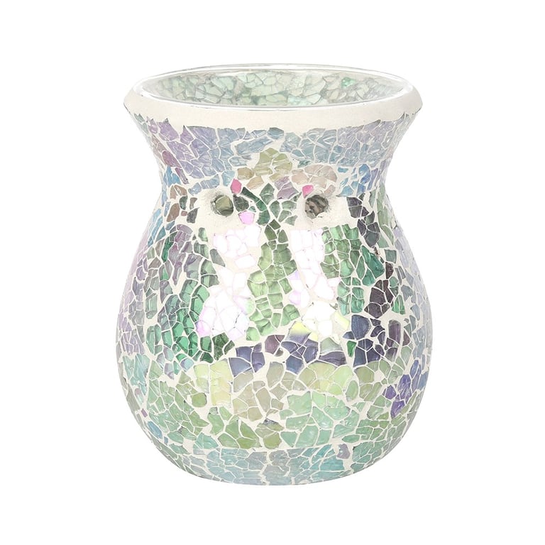 Iridescent Light Blue Oil Burner & Wax Melt Warmer - Home Decor Item