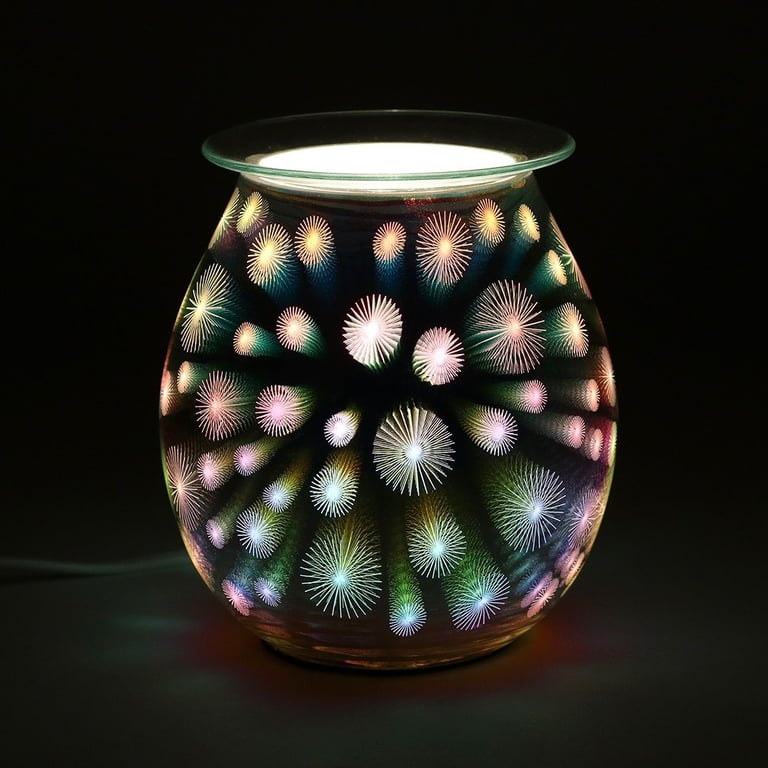 3D Starburst Electric Oil Burner - Home Fragrance Diffuser and Decorative Lamp