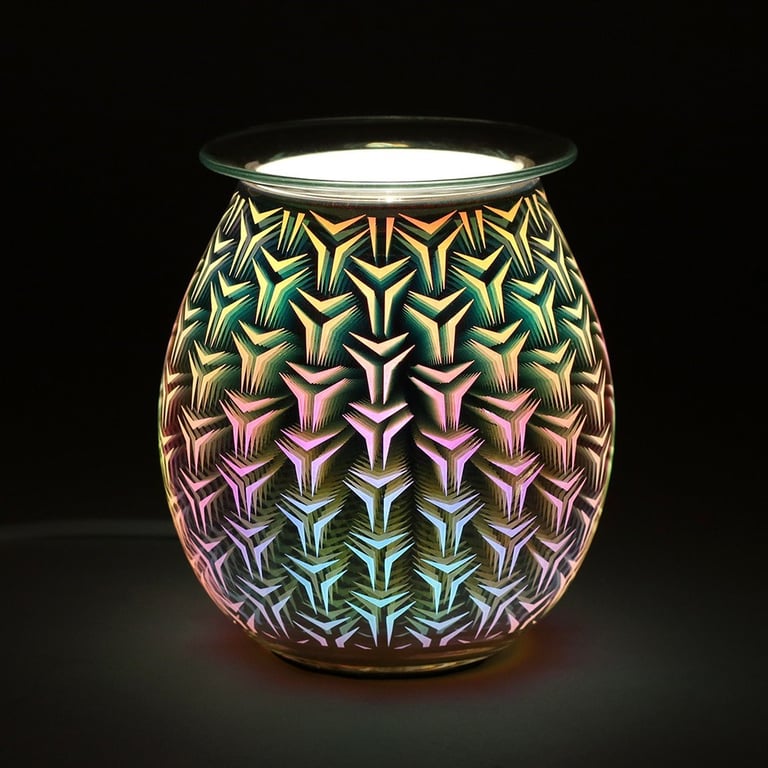 3D Geometric Electric Oil Burner - Heat Resistant Home Decor Lighting