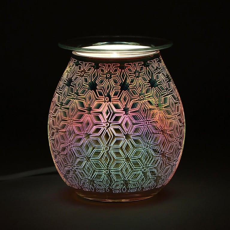 3D Geometric Light Up Electric Oil Burner - Home Decor Essentials