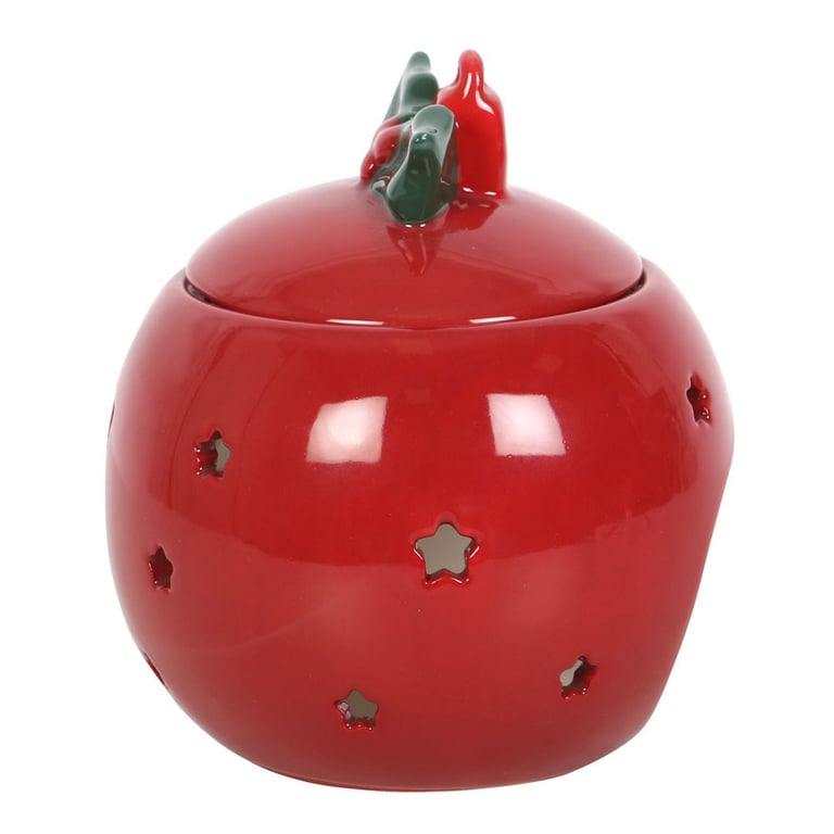 Red Bauble Oil Burner - Christmas Decoration Home Fragrance Gift