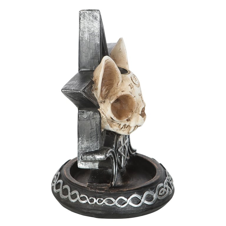 Ouija Cat Backflow Incense Burner - Mysterious Gothic Home Decor Piece
