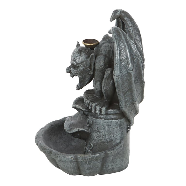 Gargoyle Backflow Incense Burner - Gothic Home Decor with Spooky Smoke Effect