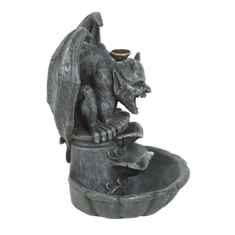 Gargoyle Backflow Incense Burner - Gothic Home Decor with Spooky Smoke Effect