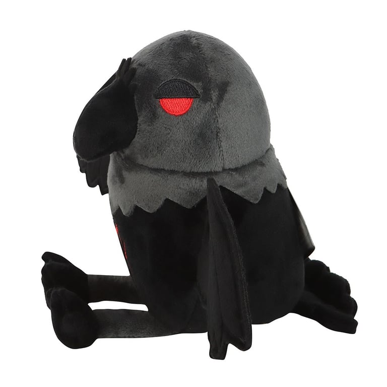 Raven Plush Toy - Embroidered Eye Spooky Decoration & Home Decor