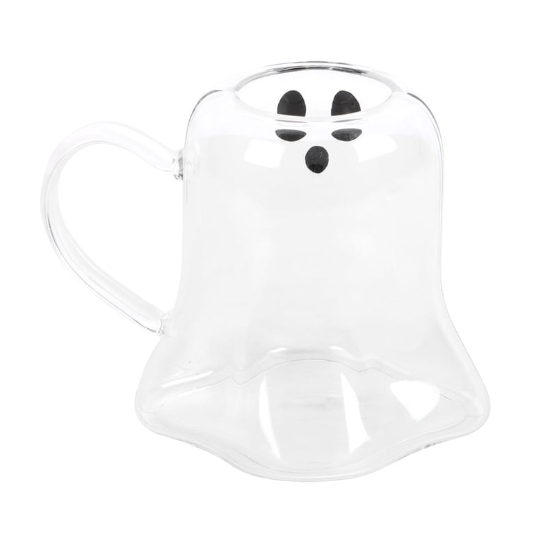 Ghost Shaped Glass Mug - Seasonal 600ml Spooky Design