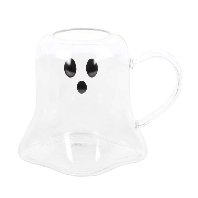Ghost Shaped Glass Mug - Seasonal 600ml Spooky Design