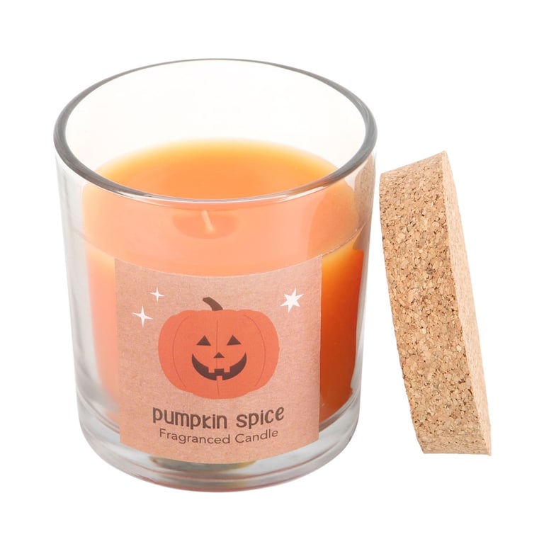 Pumpkin Spice Candle - 25 Hour Burn Time, Vegan Paraffin Wax, Halloween Decor
