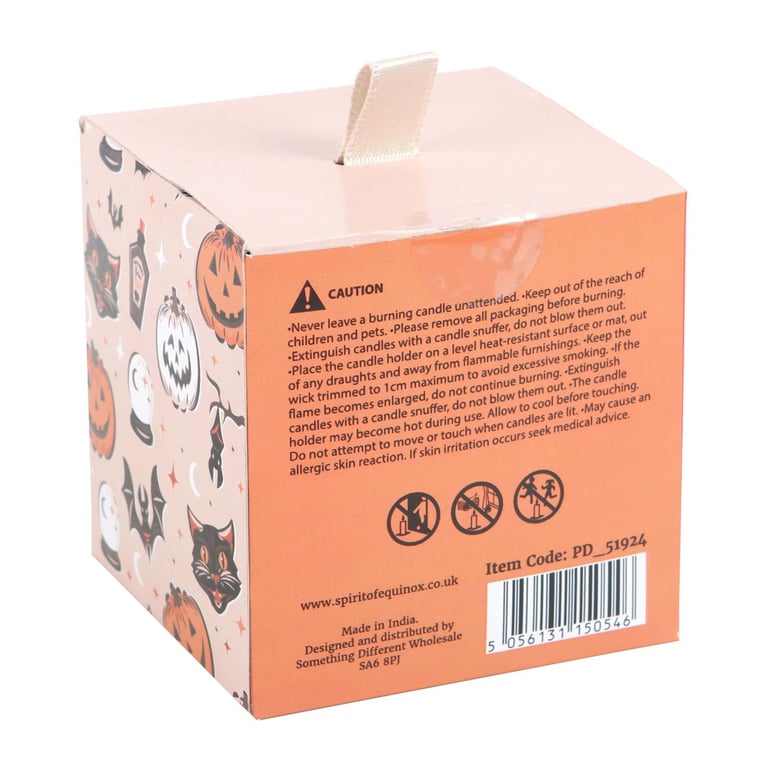 Spells Divine Mystic Mandarin Halloween Candle - 25hr Burn Time, Vegan Paraffin Wax
