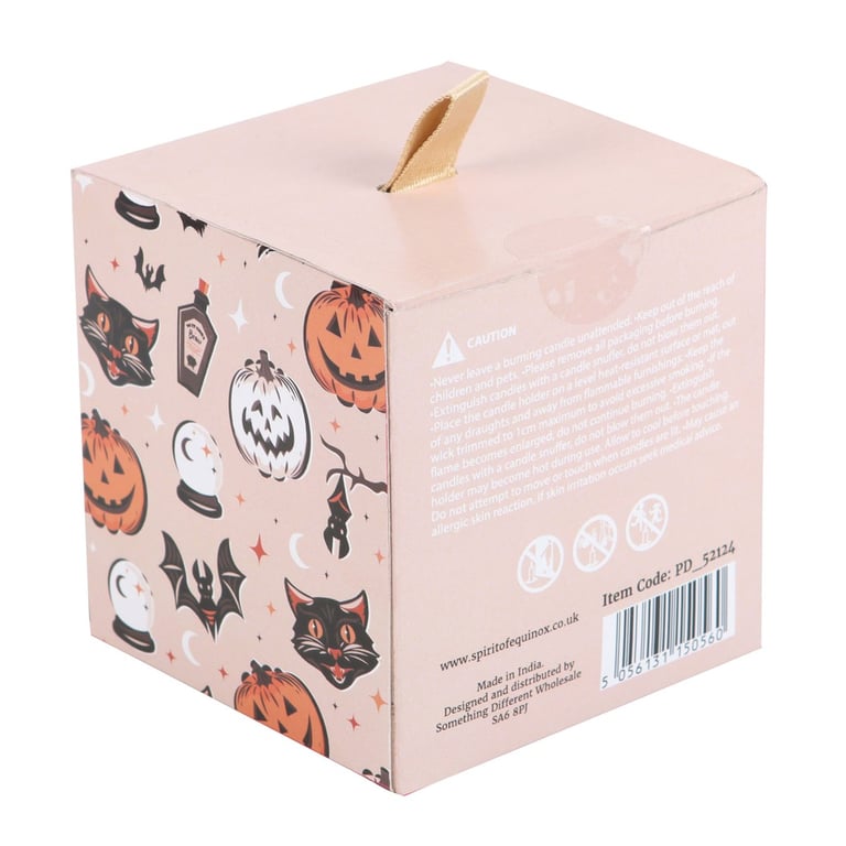 Pumpkin Carving Spiced Pumpkin Candle - Vegan Paraffin Wax, 25 Hour Burn Time for Home Halloween Decoration