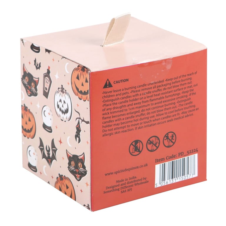 Black Cat Curse Cinnamon Orange Vegan Paraffin Wax Candle - 25 Hour Burn Time