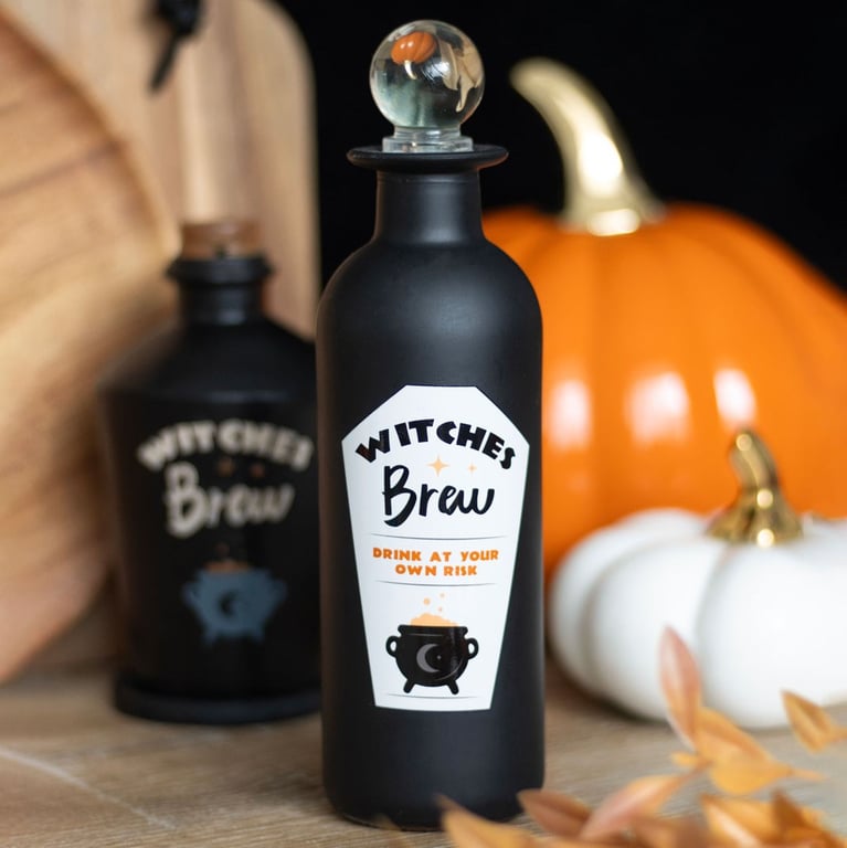 Decorative Witches Brew 270ml Glass Potion Bottle for Bath and Body Storage