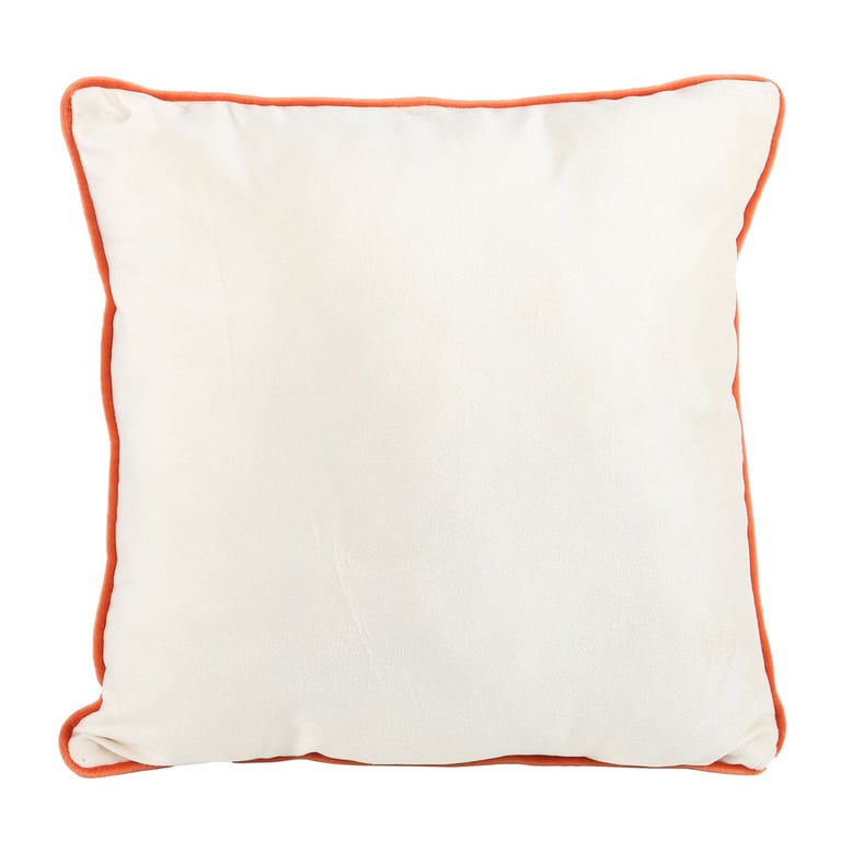 Vintage Halloween Cushion - 35cm Square Spooky Cat and Pumpkin Print Cushion for Home Decor