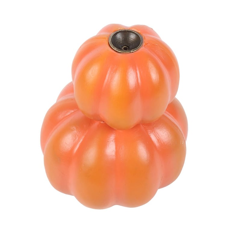 Stacked Pumpkins Backflow Incense Burner with Smoky Pumpkin Decoration and Haunted House Accent