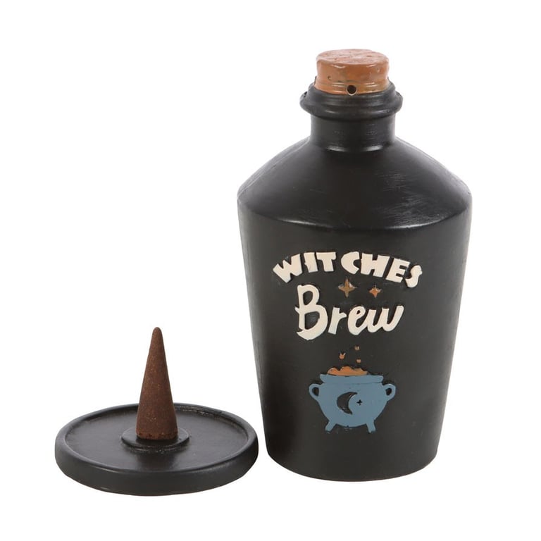 Witches Brew Potion Bottle Incense Cone Burner - Magical Home Fragrance Holder
