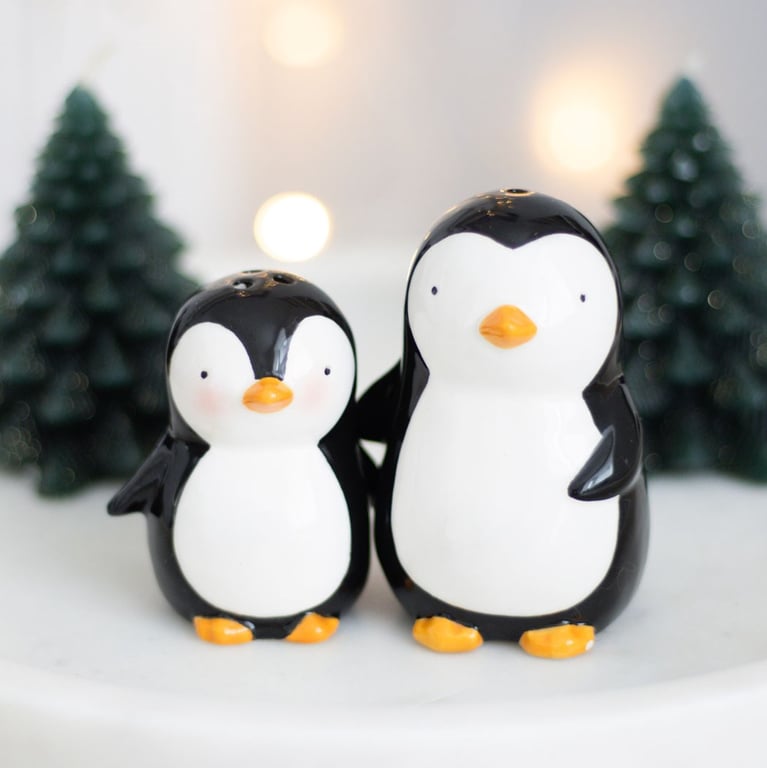 Penguin Salt and Pepper Shakers - Whimsical Winter Table Decor