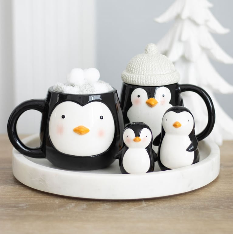 Penguin Salt and Pepper Shakers - Whimsical Winter Table Decor
