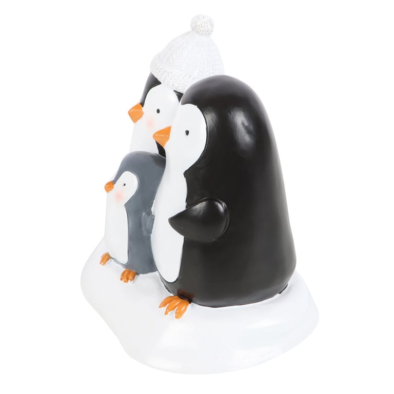 Penguin Family Resin Winter Decor Ornament
