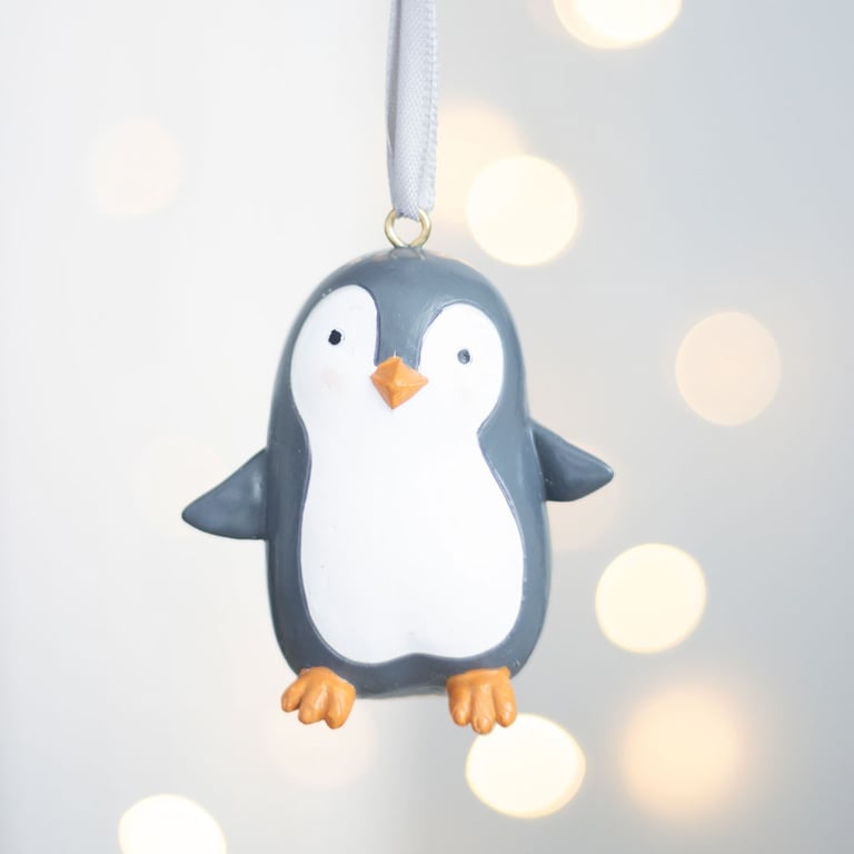 Hand-Painted Baby Penguin Christmas Tree Decoration Ornament
