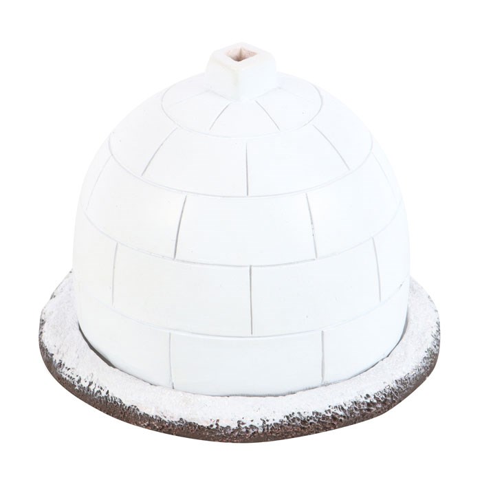 Winter Igloo Incense Cone Burner - Magical Smoke Rising Winter Decor