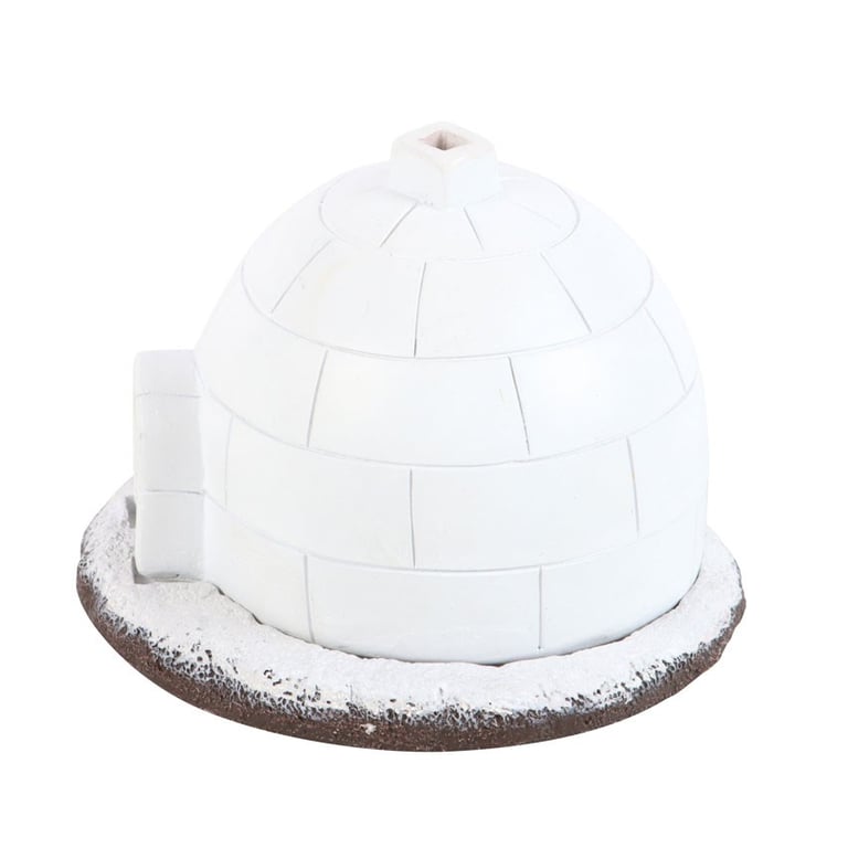 Winter Igloo Incense Cone Burner - Magical Smoke Rising Winter Decor