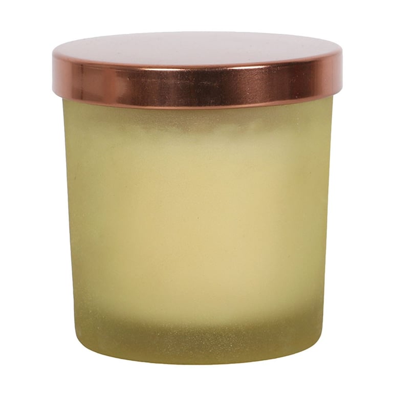 New Moon Wild Orange Manifestation Candle with Clear Quartz - 25hr Burn Time & Repurposed Crystals