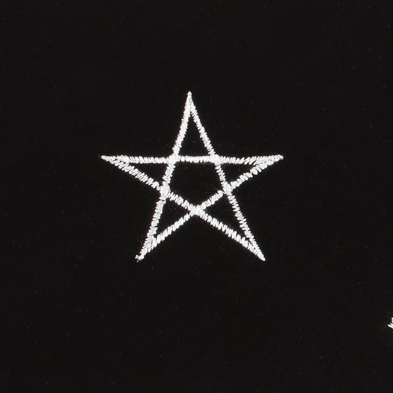 Purple Velvet Pentacle Pendulum Mat - Embroidered Dowsing Tool for Scrying