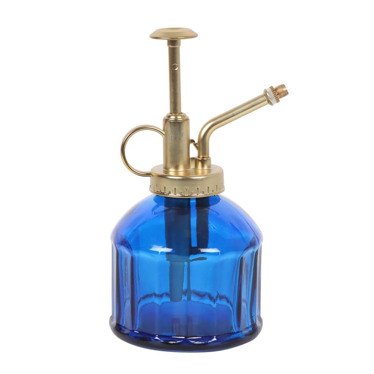 Blue Glass Plant Mister - Vintage Style Indoor Garden Gift