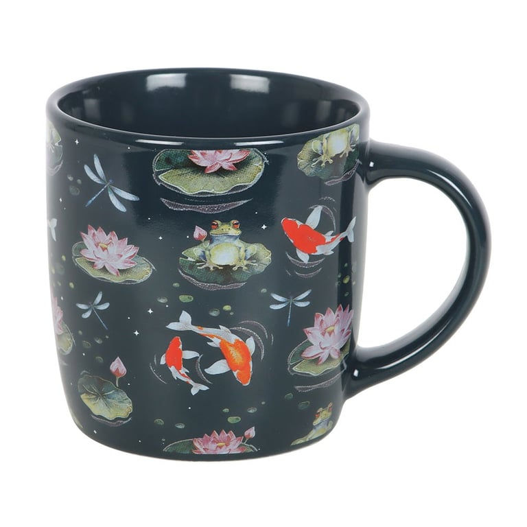 Pond Print 350ml Whimsical Nature Mug - Dishwasher & Microwave Safe