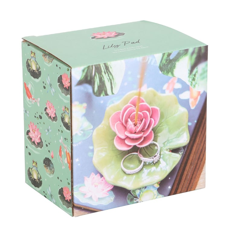Lily Pad Ceramic Incense Holder and Trinket Dish